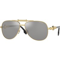 Versace , Gold Polarized Sunglasses Polarized Grey Mirror Silver lenses, VE2236 1002Z3, Mojo Glasses