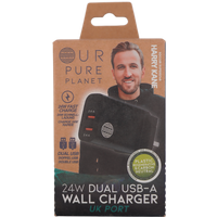 Our Pure Planet (Harry Kane's ECO Brand) - 24W Dual USB-A Wall Charger (UK port)