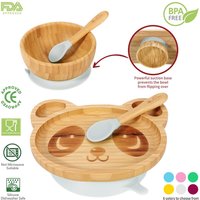 VINSANI BAMBOO PANDA PLATE,BOWL & SPOON SET