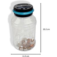 Digital Piggy Bank UK Coin Counting Jar Money Box Coin Saving Pot