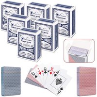 Vinsani Traditional Check Poker Casino Plastic Coated Playing Cards Decks (2 / 4 / 6 / 12)