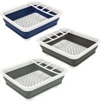 Vinsani Collapsible Folding Quality Dish Drainer Cutlery Plate Holder Drying Rack