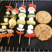 Vinsani Non-Stick BBQ Grill Mat (40 x 33 cm) – Universal Barbeque Baking Oven Liners Reusable and Dishwasher Safe Indoor Outdoor BBQ Cooking Mats for Charcoal Electric Gas Grill Kitchen Ovens – Black