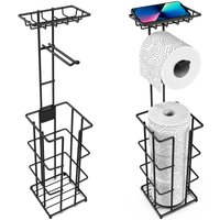 Vinsani Metal Toilet Roll Holder & Storage