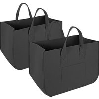 2pk Storage Baskets Organiser Black