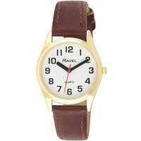 Ravel Womens Classic Strap Brown/Gold Watch R0125.45.2