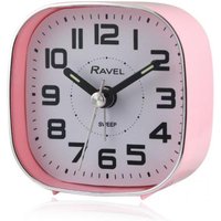 Ravel Petite Bedside Quartz Alarm Clock - Pink RC038.5