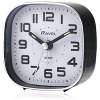 Ravel Petite Bedside Quartz Alarm Clock - Black RC038.3