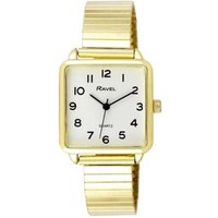 Ravel Women's Classic Rectangular Dial Gold Expander Bracelet Watch R0239.01.2