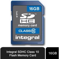 Integral 16GB SDHC Class 10 Flash Memory Card