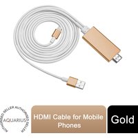 Aquarius Full HD Support HDMI Connector Cable for Phone/Pad Gold