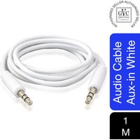GVC Audio Jack 3.5mm Stereo Aux-in Cable, 1 Metre - White