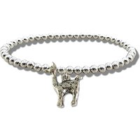Llama Silver Beaded Bracelet