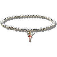 Girls Pink Fairy Beaded Bracelet