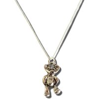 Girls Teddy Silver Necklace