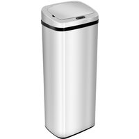 50L Motion Sensor ABS Rubbish Bin Siler/Black