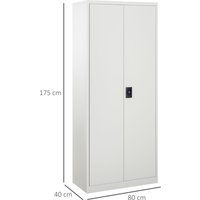 Filing Cabinet Storage Office 2 Doors Adjustable Shelf Metal Vinsetto