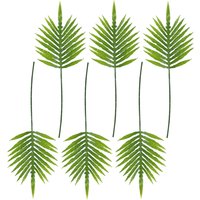 Pack of 6 x 95cm Green Palm Leaf