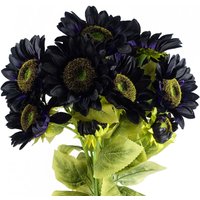Pack of 6 x 88cm Purple Artificial Sunflower - 18 heads