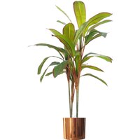 100cm Artificial Realistic Dracaena Tropical Plant with Copper Metal Plater