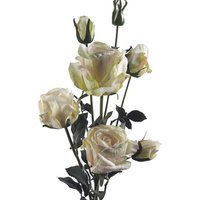 60cm Cream Rose Artificial Flowers Spray - 4 Flowers 3 Buds