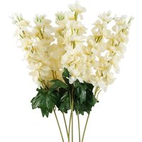 Pack of 6 x 75cm Delphinium Cream Artificial Stem