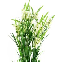 Pack of 6 x 80cm White Larkspur Artifical Stem
