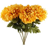 Pack of 6 x 75cm Extra Large Reflex Chrysanthemum - Gold