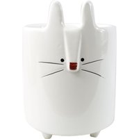15cm Ceramic White Rabbit Planter