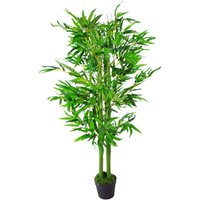 120cm Leaf Design UK Realistic Artificial Bamboo Plants / Trees Green