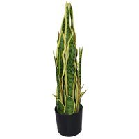 55cm Artificial Sansevieria Yellow Green Indoor Plant