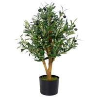 65cm Luxury Artificial Olive Tree Bush - Premium Range