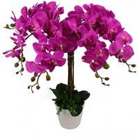 85cm Artificial Deluxe Bush Orchid - Dark Pink