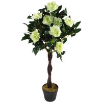 Artificial Cream Rose Tree Wedding Twisted Vine Detail 90cm (3ft)