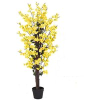 120cm Artificial Yellow Blossom Tree