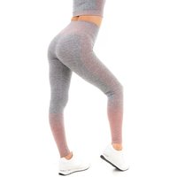GRADIENT STRIPE SEAMLESS LEGGINGS - L