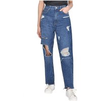TORN HEM RIP MOM DARK WASH 12