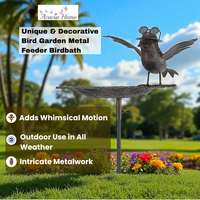 50" METAL BIRD FEEDER GARDEN STAKE