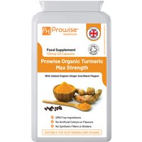 Organic Turmeric Curcumin 720mg - 120 Capsules | Organic Turmeric and Black Pepper Capsules High Strength | Vegan & Vegetarian Turmeric Supplements | Certified Organic by Soil Association by Prowise