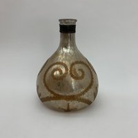9" ANTIQUE SILVER GLASS DECORATIVE VASE