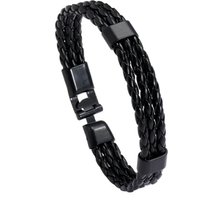 Mens Leather Clasp Bracelet