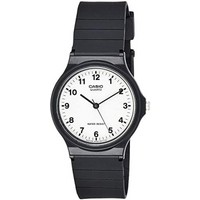 Casio Mens Basic White Dial Black Resin strap Watch MQ-24-7BLL