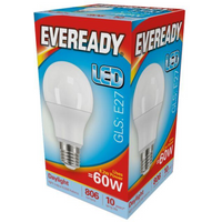 Eveready GLS BC 60W LED Bulb Warm White Pack of 5