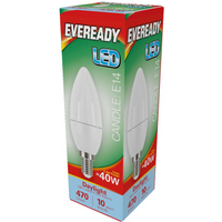 Eveready Candle LED Bulb 40W SES E14 Daylight Pk of 5