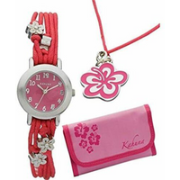 Kahuna Children Girls Wallet, Necklace Gift Set Watch AKKS-0003F - CLEARANCE NEEDS RE-BATTERY