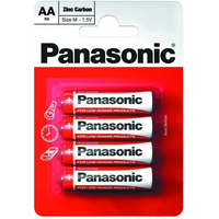 Panasonic AA Zinc Batteries 4 Per Card- Box of 12