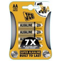 JCB LR6 AA ALKALINE PK4 BATTERIES