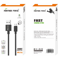Panther Force Fast Charge & Sync Micro USB Cable – High-Speed Data Transfer 1M