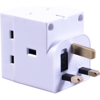 Daewoo 13A Fused 3 way Adaptor (Box of 10)