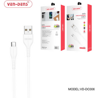Ven-Dens USB to Type C Charging Cable 2A White (1 Metre)